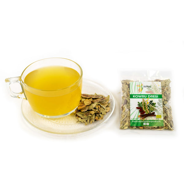 biologische thee, kowru dresi, Surinaamse thee, kruidenmix, traditionele thee, helende thee, reinigende thee, immuunsysteem, tropische thee, natuurlijke thee, thee online kopen, Surinaamse kruiden, detox thee, kruidige thee, herstel thee, gezondheidsthee, biologische kruiden thee, exotische thee, gezonde drank,