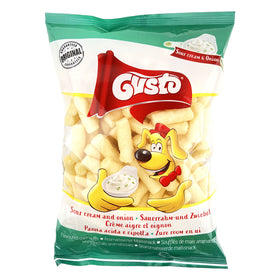 Gusto corn puffs sour cream & onion 80g