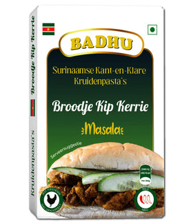 Badhu kruidenpasta's Broodje Kip Kerrie mild 100g