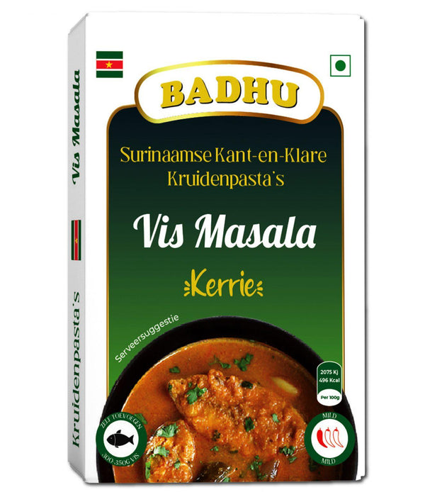 badhu, kruidenpasta, masala, kerrie, vis masala