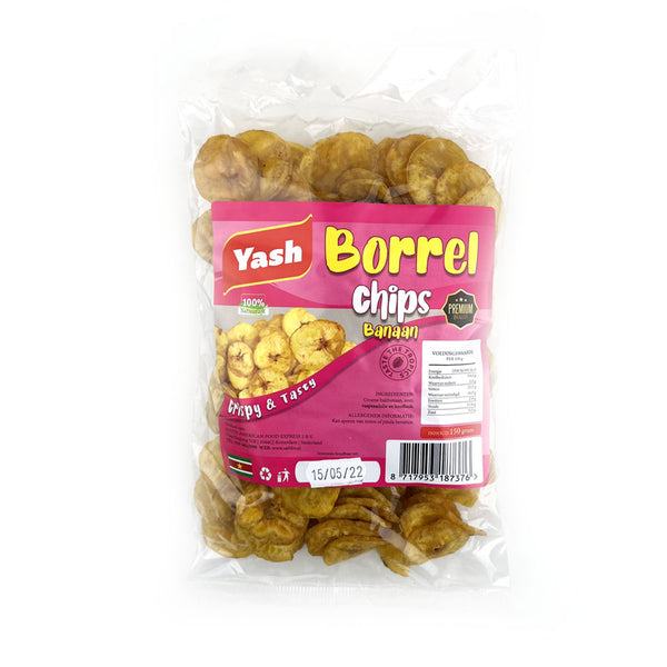 borrelchips, yash, banaan